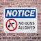 Signmission No Guns Allowed, 10 in W x Rectangle, Plastic OS-2PACK-NS-P-710-L-16133 - alternate 3